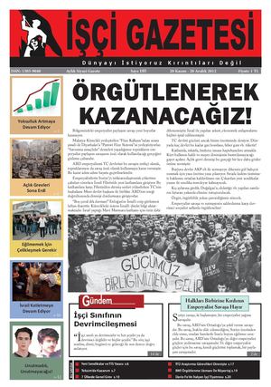 İşçi Gazetesi Sayı: 105 | Kasım 2012 - Aralık 2012