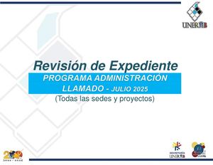 Revisión De Expedientes Pregrado Administracion Julio 2025