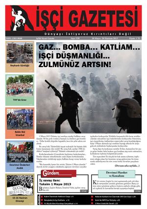 İşçi Gazetesi Sayı: 110 |  Mayıs 2013 - Haziran 2013