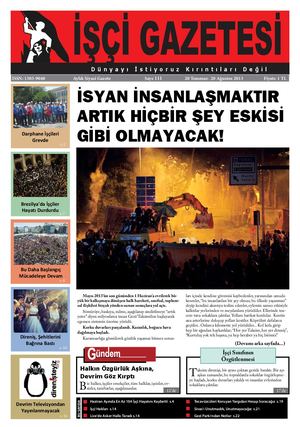 İşçi Gazetesi Sayı: 111 |  Temmuz 2013 - Ağustos 2013