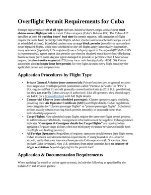 Cuba Overflight Permit Guide  Complete Requirements & Application Process (2025 Edition)