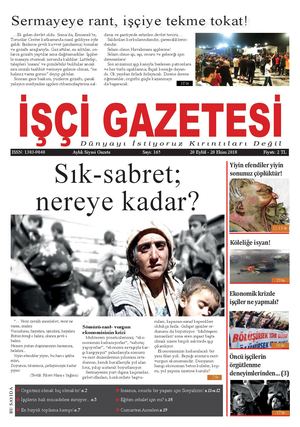 İşçi Gazetesi Sayı: 165 | Eylül 2018 - Ekim 2018