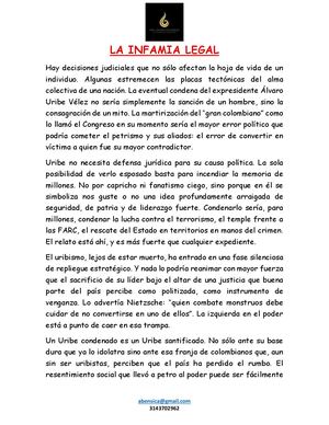 Infamia Calaméo - La Infamia Legal