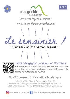 Semainier du 2 au 9 août 2025