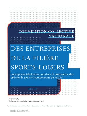 2025 Convention Collective Nationale Des Entreprises De La Filiere Sport Loisirs