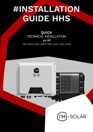 Quick Installation Guide For HHS I'M SOLAR Inverters