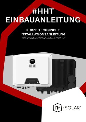Kurzanleitung Zur Installation Von I'M SOLAR Hht Wechselrichtern Pdf