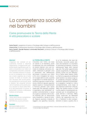 La Competenza Sociale Nei Bambini Giulia Peretti, Cinzia Di Dio, Ilaria Castelli, Davide Massaro E Antonella Marchetti Bambini 5 2023