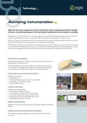 Fiche Technique Mines | Monitoring, Instrumentation - EN - 2025 - Egis