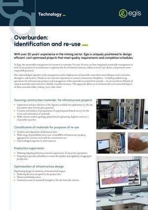 Fiche Technique Mines | Overburden - EN - 2025 - Egis