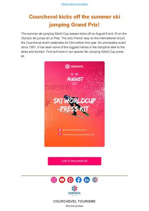 Press release - Ski Jumping World Cup Courchevel