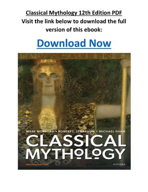 Classical Mythology 12th Edition