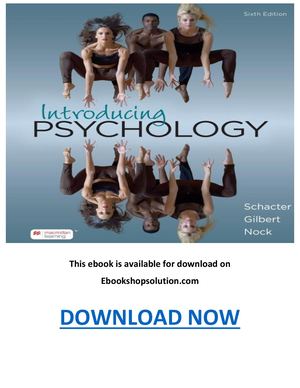 Introducing Psychology 6th Edition PDF