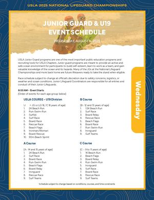 2025 USLA National Lifeguard Championships Schedule