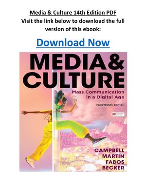 Media & Culture 14th Edition PDF