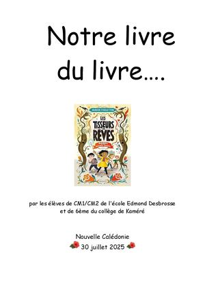 Livre Du Livre par les élèves de CM2 et de 6eme de Kaméré