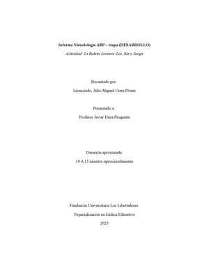 Informe Abp Etapa Desarrollo Julio Miguel Segunda Entrega