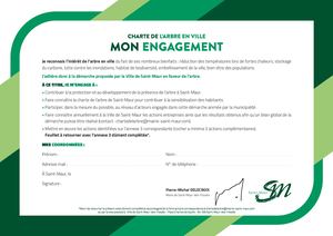 Saint-Maur-des-Fossés • Charte de l'Arbre en Ville • Feuillet d'engagement