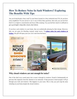 How To Reduce Noise In Sash Windows? Exploring The Benefits With Tips