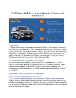 Guaranteed Van Lease