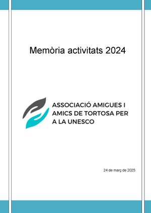 Memòria Activitats 2024