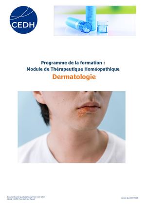 Programme Dermatologie