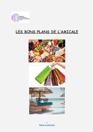 Les bons plans de l'amicale