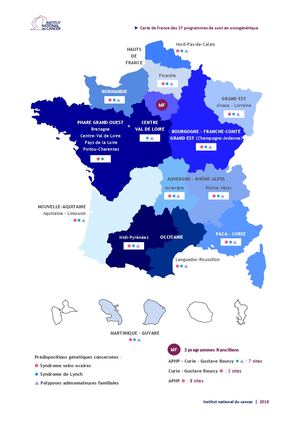 Oncogénétique Suivi Carte De France Des Programmes 2018