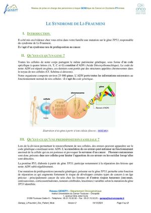 GENEPY LI FRAUMENI Doc Info Patient Muté_TP53 V2021