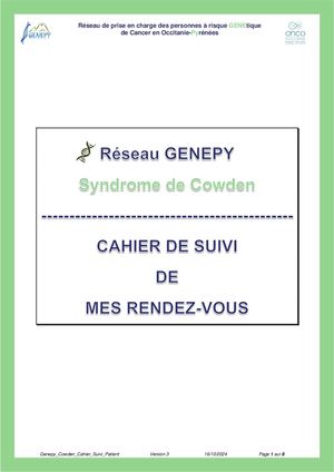 Genepy Cowden Cahier De Suivi Patient Vert