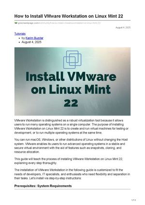 Calaméo - How To Install Vmware Workstation On Linux Mint 22