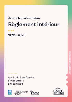 Règlement Périscolaire 2025