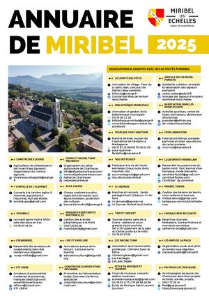 Annuaire De Miribel 2025 V2