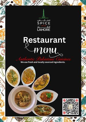 Spice of Lahore - The Menu