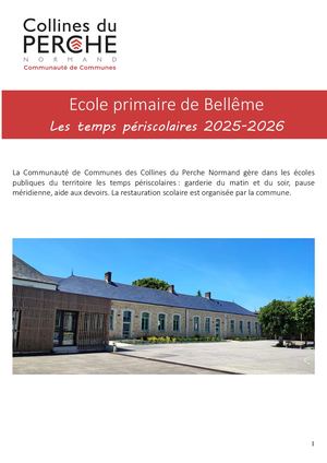 Livret Periscolaire 2025 2026 Bellême