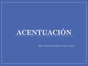 Acentuación