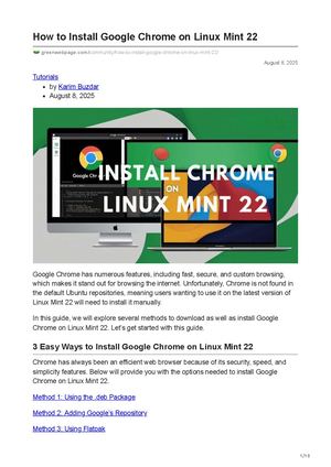 How To Install Google Chrome On Linux Mint 22