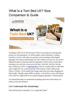 What Is A Twin Bed Uk