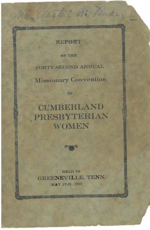 1922 Missionary Convention Minutes
