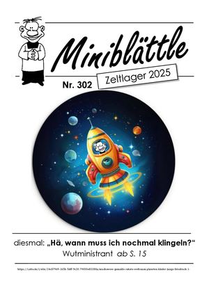 Miniblättle Zeltlager 2025