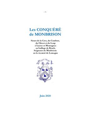 Généalogie des Conquéré de Monbrison