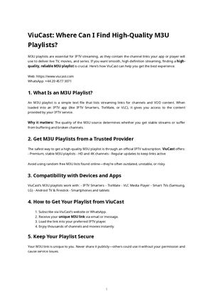 Where Can I Find High-Quality M3U Playlists?