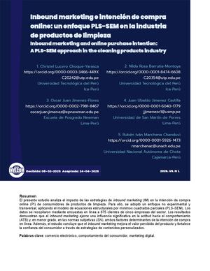 Inbound marketing e intención de compra online: un enfoque PLS-SEM en la industria de productos de limpieza