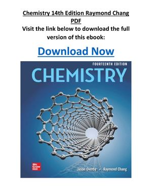 Chemistry 14th Edition By Raymond Chang Pdf