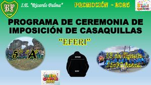 Programa De Ceremonia De Imposición De Casaquillas 2
