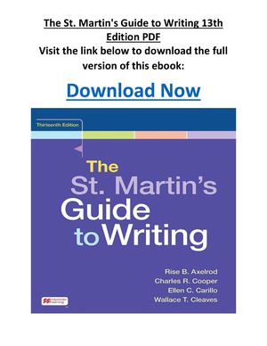 Calaméo - The St Martin's Guide To Writing 13th Edition Pdf