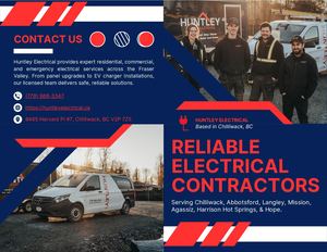 Chilliwack Electrician – Huntley Electrical Services Brochure