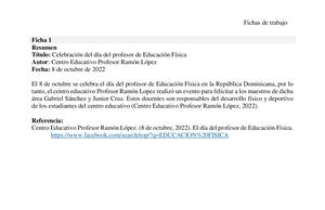 Fichas De Trabajo