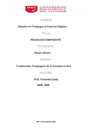 Pedagogía Emergente Articulo