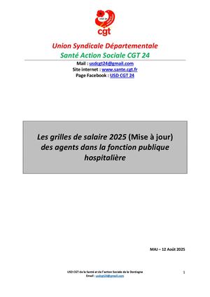 Usd Cgt 24 Grilles Salaire Fph 2025 Maj 12 Aout 2025